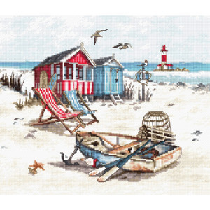 Borduurblad productfoto Borduurpakket Leti Stitch ‘Beach’