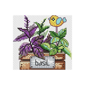 Borduurblad productfoto Borduurpakket MP Studia ‘Basil’