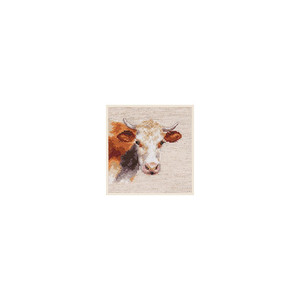 Borduurblad productfoto Borduurpakket Alisa ‘Cow’