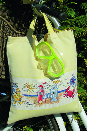 Borduurblad productfoto Patroon Tas Zomer Beachlife - Lindner