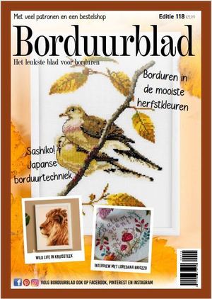 Borduurblad productfoto Borduurblad 118