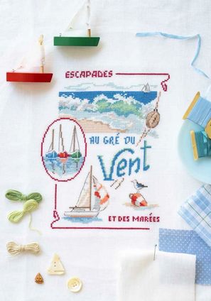 Borduurblad productfoto Boek Bords de mer, à broder au point de croix – Véronique Enginger 2