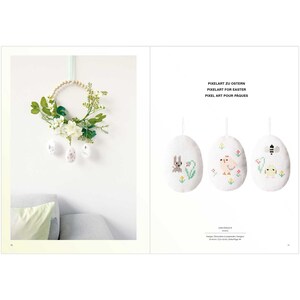 Borduurblad productfoto BOEK RICO DESIGN 'FLOWERS AND PIXELS' 183 2
