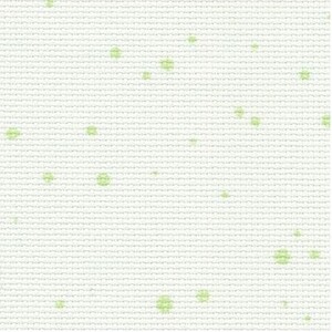Borduurblad productfoto 18 count aida Splash wit/groen