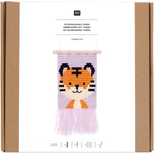 Borduurblad productfoto Kinderborduurpakket Rico Design ‘Tijger’ 2