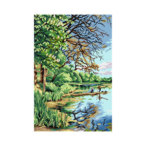 Borduurblad productfoto Voorbedrukt canvas ‘Fisherman’