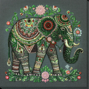 Borduurblad productfoto Kralen borduurpakket Abris Art ‘Majestic Wisdom’