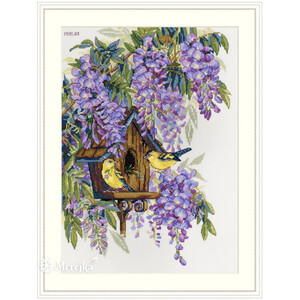 Borduurblad productfoto Borduurpakket Merejka ‘Wisteria’