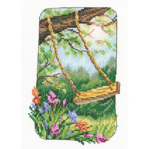 Borduurblad productfoto Borduurpakket RTO ‘Grandmother’s Old Garden’