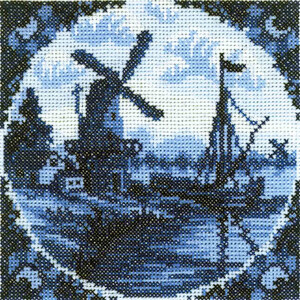 Borduurblad productfoto Borduurpakket RTO ‘Antique Dutch Tiles’ - Boot