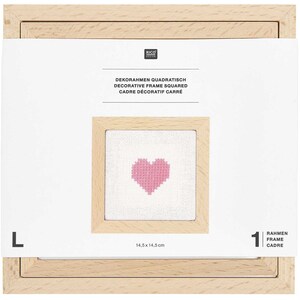 Borduurblad productfoto Rico Design Houten frame vierkant