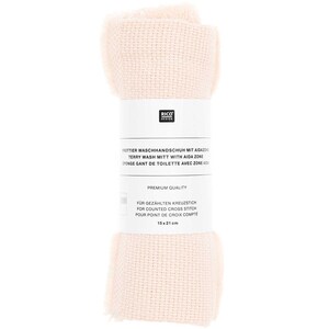Borduurblad productfoto Rico Design Washandje van biologisch katoen - poeder 2