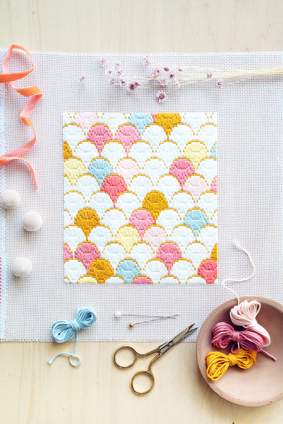 Borduurblad productfoto Patroon Bargello