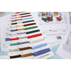 Borduurblad productfoto Borduurpakket Leti Stitch ‘Snowy Kitties’ 2
