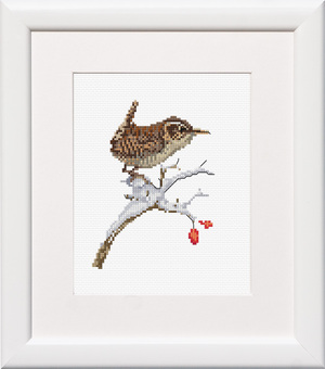 Borduurblad productfoto Patroon Winterkoninkje - Thea Gouverneur