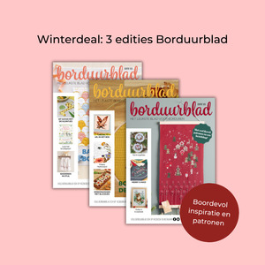 Borduurblad productfoto Winterdeal: 3 edities Borduurblad