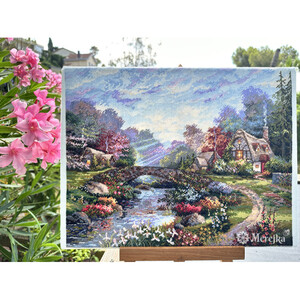 Borduurblad productfoto Borduurpakket Merejka ‘Springtime Glory’