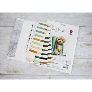 Borduurblad productfoto Borduurpakket Luca-S ‘For a Walk’ 2