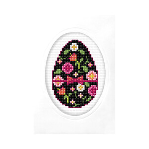 Borduurblad productfoto Borduurpakket Orchidea Kaart ‘Easter Egg’