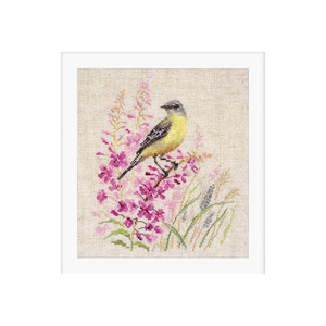 Borduurblad productfoto Borduurpakket Alisa ‘The Wagtail’
