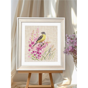 Borduurblad productfoto Borduurpakket Alisa ‘The Wagtail’ 2