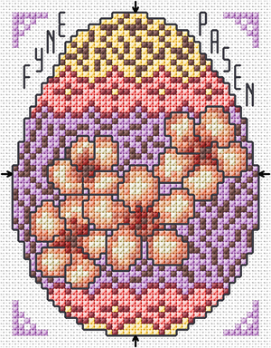 Borduurblad productfoto Patroon Paasei - Loes de Kleuver