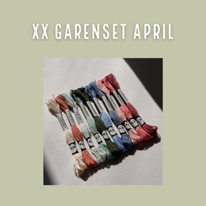 Borduurblad productfoto XX garenset April