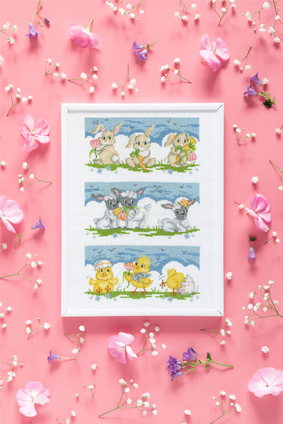 Borduurblad productfoto Patroon Lente Diertjes - Maria Diaz