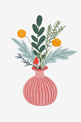 Borduurblad productfoto Patroon Boeket Bloemen - DMC
