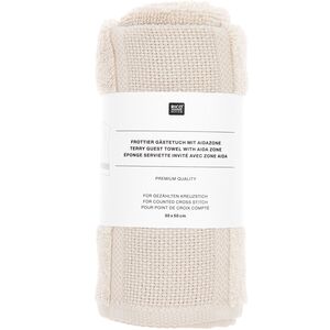 Borduurblad productfoto Rico Design Gastendoekje van biologisch katoen - light beige 2