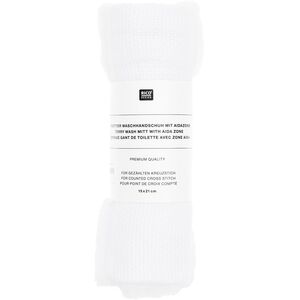 Borduurblad productfoto Rico Design Washandje van biologisch katoen - wit 2