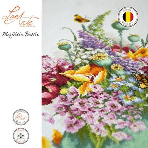 Borduurblad productfoto Borduurpakket LanArte Marjolein Bastin ‘Flower Power Bouquet’ 2
