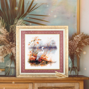 Borduurblad productfoto Borduurpakket Magic Needle ‘White Heron’ 2