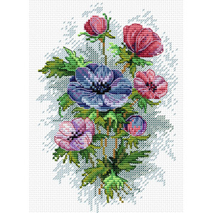 Borduurblad productfoto Borduurpakket MP Studia ‘Spring Flowers’