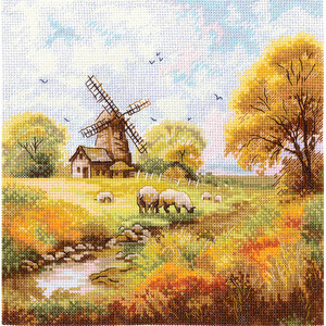Borduurblad productfoto Borduurpakket Andriana ‘At the Old Mill’