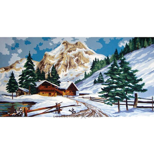 Borduurblad productfoto Voorbedrukt canvas ‘Winter Time’