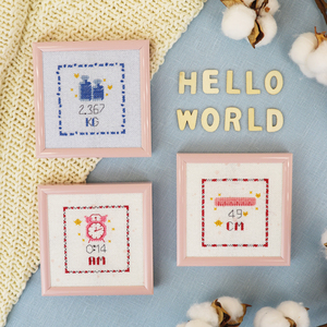 Borduurblad productfoto Patroon Geboortetegel Baby - Zweigart
