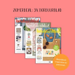 Borduurblad productfoto Zomerdeal: 3 editie Borduurblad