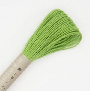 Borduurblad productfoto Sashiko borduurgaren - amandelgroen