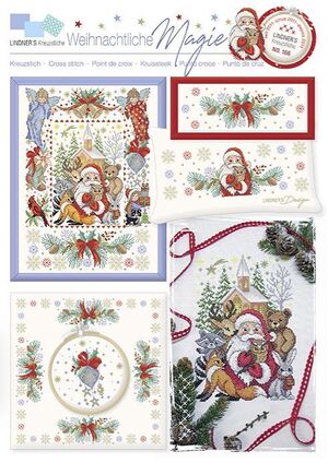 Borduurblad productfoto LINDNER'S KREUZSTICHE LEAFLET ' WEIHNACHTLICHE MAGIE 166 '