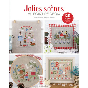 Borduurblad productfoto Boek Jolie Scenes au point de croix - Tania Santarelli