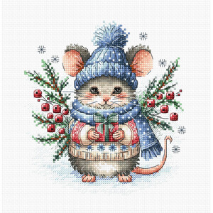 Borduurblad productfoto Borduurpakket AVA Stitch – Christmas Magic