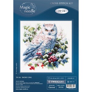 Borduurblad productfoto Borduurpakket Magic Needle – Snowy Owl 2