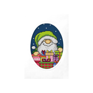 Borduurblad productfoto Borduurpakket Orchidea Kaart – Gnome with Gifts