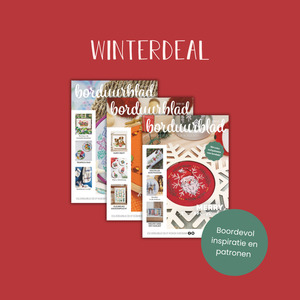 Borduurblad productfoto Winterdeal: 3 edities Borduurblad