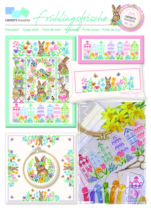 Borduurblad productfoto Lindner's Kreuzstiche Leaflet Fruhlingsfrische 162
