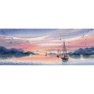 Borduurblad productfoto Borduurpakket Oven – Pink Evening