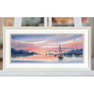 Borduurblad productfoto Borduurpakket Oven – Pink Evening 2