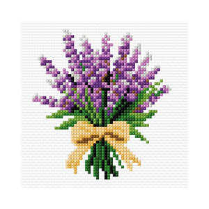 Borduurblad productfoto Borduurpakket Orchidea – Lavender