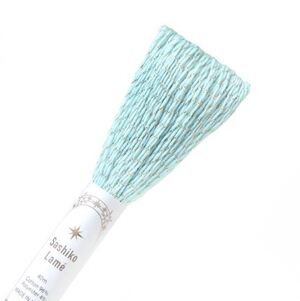 Borduurblad productfoto Sashiko borduurgaren - blauw goud lamé